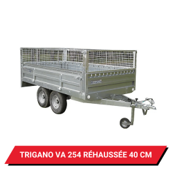 Bâche haute pour remorque Trigano VA 254 réhaussée de 40 cm