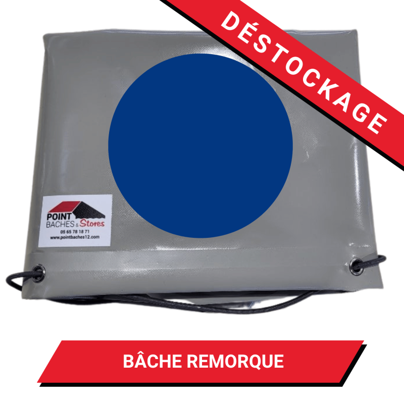 Bâche pour remorque - 174 x 135 x 10 cm - Coloris Bleu
