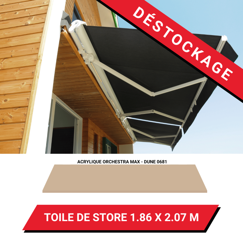 Toile de store - 1.86 x 2.07 m - Acrylique Dickson Orchestra Max - Dune 0681