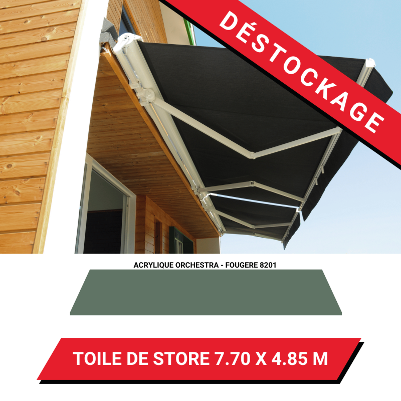 Toile de store - 4.85 x 7.70 m - Acrylique Dickson Orchestra - Fougère 8201