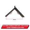 Platine d'angle sortant 10 x 14.5 cm Acier thermolaqué