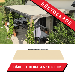 Bâche de toiture Mobil Home - 4.57 x 3.30 m - Coloris Beige