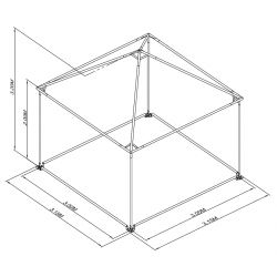Pyramide 3x3 ou 9 m²