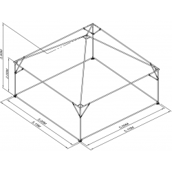 Pyramide 5x5 ou 25 m² BLANC M2