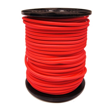 Sandow Bobine 100m Cable elastique rouge 6mm