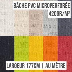 Bâche PVC microperforée 420gr/m² au mètre linéaire largeur 177cm