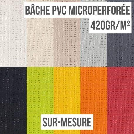 Bâche PVC microperforée 420gr/m² sur-mesure