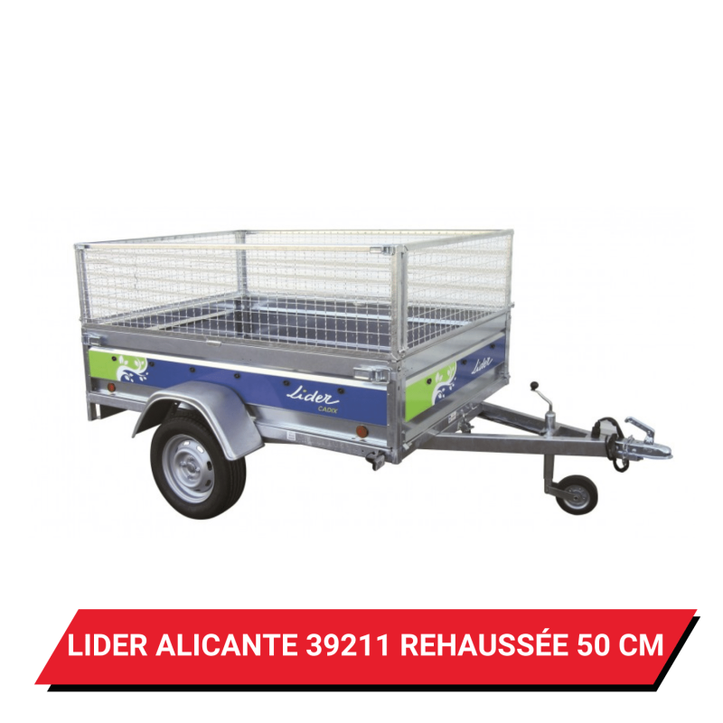 Bâche pour remorque Lider Alicante 39211 réhaussée de 50cm