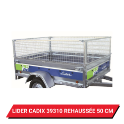 Bâche pour remorque Lider Cadix 39310 réhaussée de 50cm