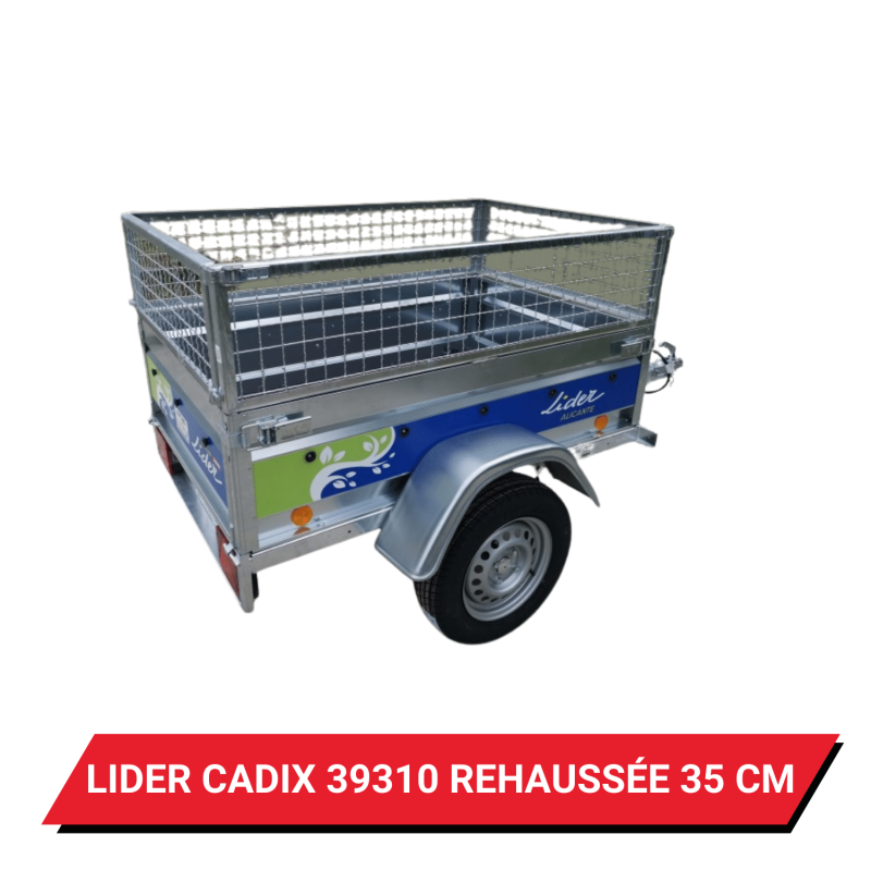 Bâche pour remorque Lider Cadix 39310 réhaussée de 35cm