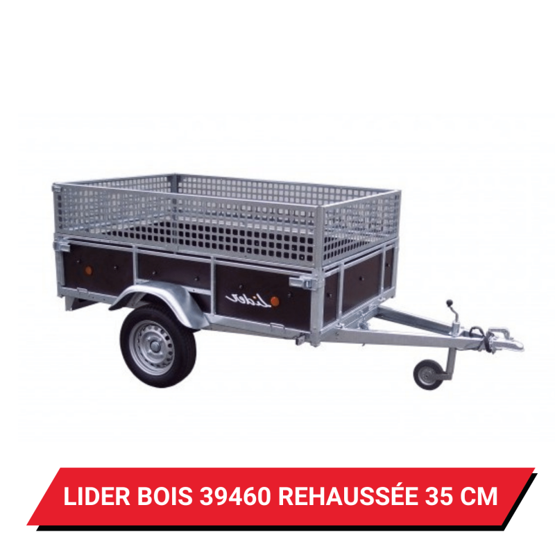 Bâche pour remorque Lider Bois 39460 réhaussée de 35cm