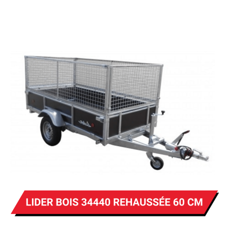 Bâche pour remorque Lider Bois 34440 réhaussée de 60cm