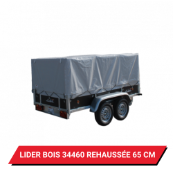Bâche pour remorque Lider Bois 34460 réhaussée de 65cm
