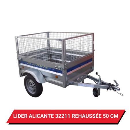 Bâche pour remorque Lider Alicante 32211 réhaussée de 50cm