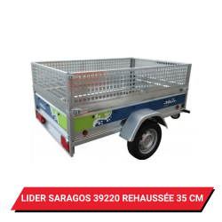 Bâche pour remorque Lider Saragos 39220 réhaussée de 35cm
