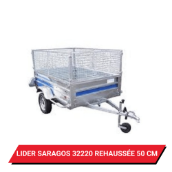 Bâche pour remorque Lider Saragos 32220 réhaussée de 50cm