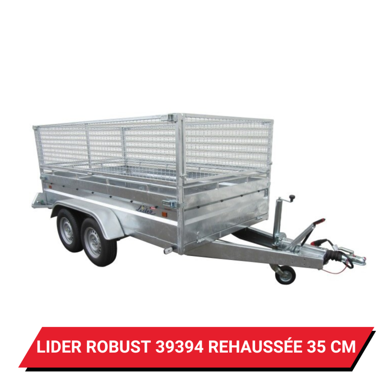 Bâche pour remorque Lider Robust 39394 réhaussée de 35cm