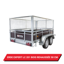 Bâche pour remorque Erdé Expert LC 201 Bois réhaussée de 50cm