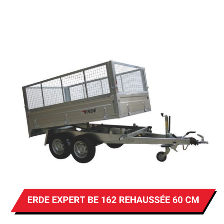Bâche pour remorque Erdé Expert BE 162 réhaussée de 60cm
