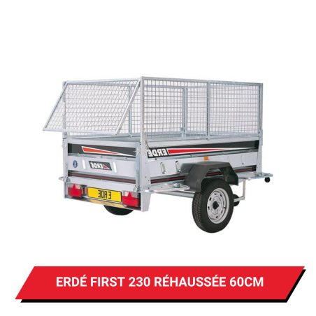 Bâche pour remorque Erdé First 230 réhaussée de 60cm