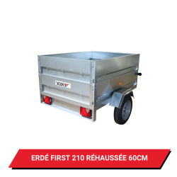 Bâche pour remorque Erdé First 210 réhaussée de 60cm