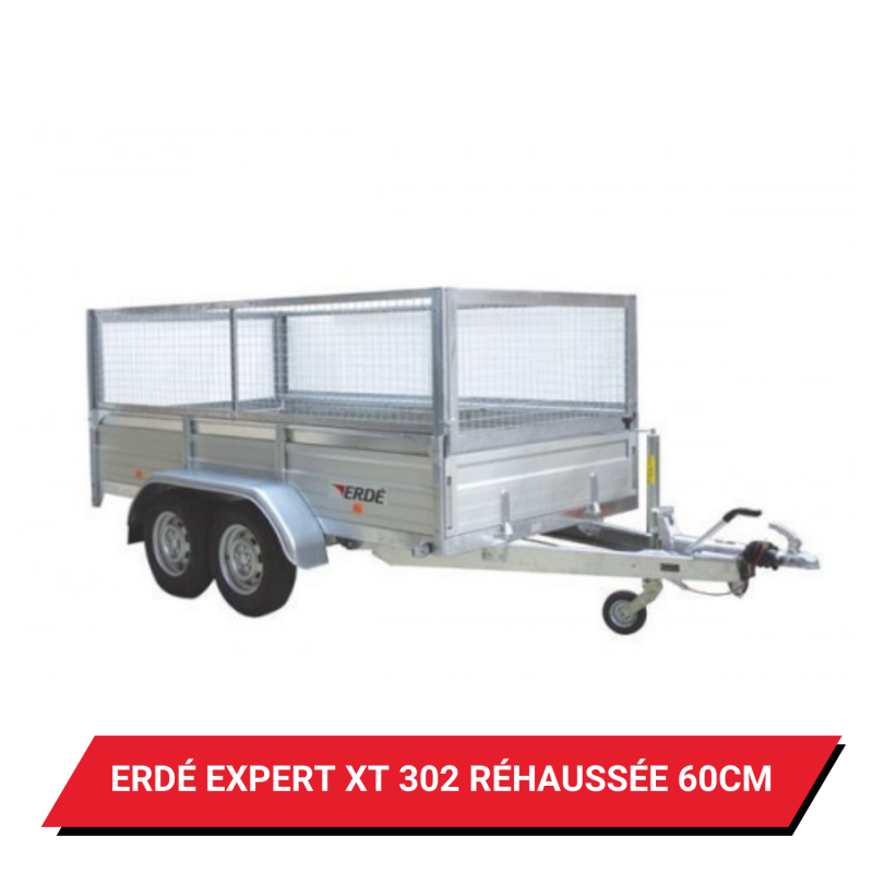 Bâche pour remorque Erdé Expert XT 302 réhaussée de 60cm