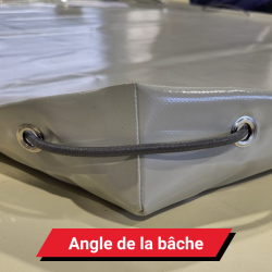 Bâche pour remorque Sorel N200 - Angle de la bâche
