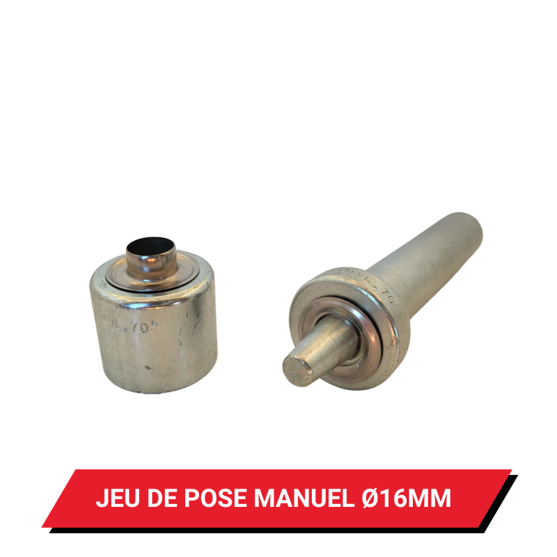Jeu de pose à frapper pour œillet de bâche rond Ø 16 mm
