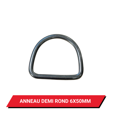 Anneau demi rond soudé 6x50 mm Inox