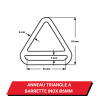 Anneau triangle à barrette Ø 6 mm Inox - Schéma
