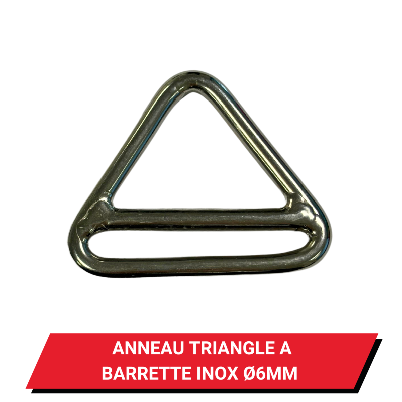 Anneau triangle à barrette Ø 6 mm Inox