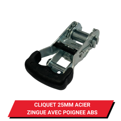 Cliquet 25 mm Acier Zingué 800kg avec poignée ABS