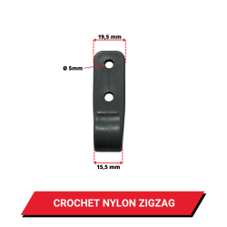 Crochet zigzag Nylon - Coloris au choix