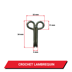Crochet de lambrequin de store