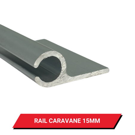 Rail caravane 15 mm au mètre linéaire - Alu brut