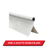 Jonc à ailette double blanc au mètre - Diamètre au choix