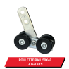 Roulette / Chariot pour rail 50x40 - Longueur 98 mm - 4 Galets plastiques