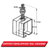 Support enveloppant pour rail 50x40 - Dimensions