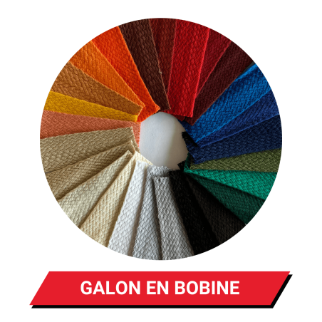 Galon pour toile de store 20 mm 100% Acrylique teinte masse