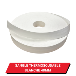 Sangle thermosoudable 48 mm en rouleau de 100 ml - Blanche