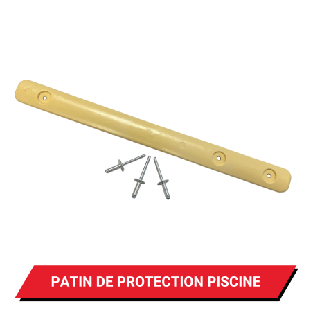 Patin de protection piscine pour couverture à barres