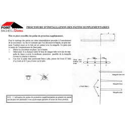 Patin de protection piscine pour couverture à barres