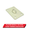 Platine murale 10 x 15 cm Acier thermolaqué blanc