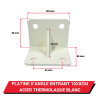 Platine d'angle entrant 10 x 8 cm Acier thermolaqué blanc